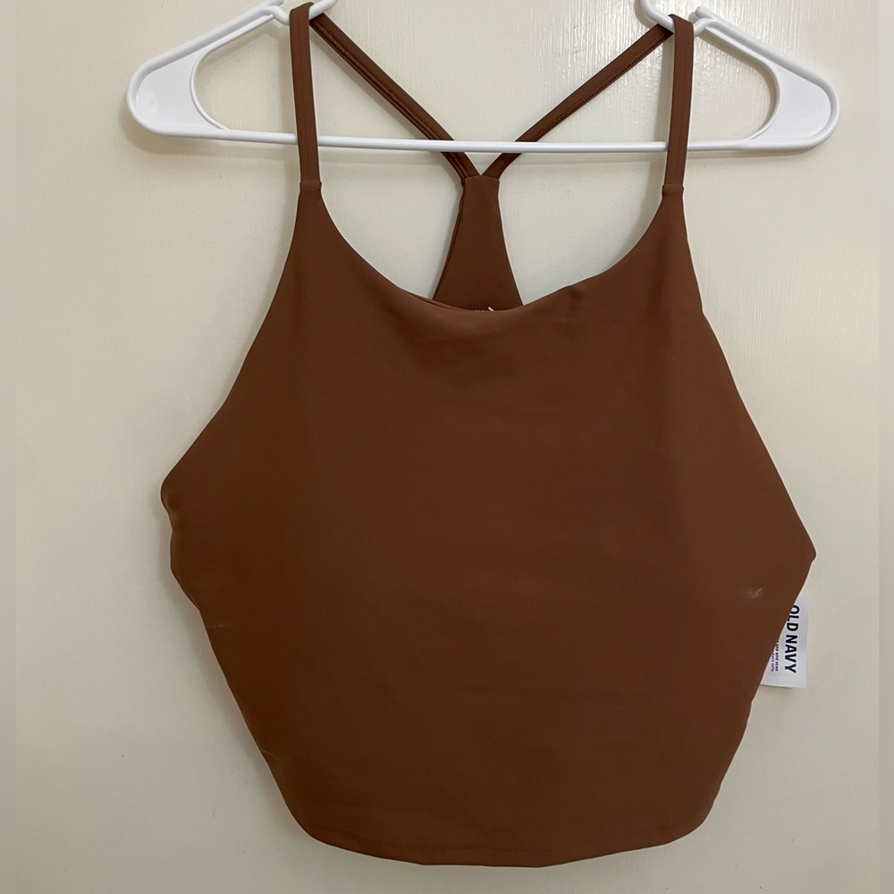 NWT brown padded athletic tank top from old navy 💝